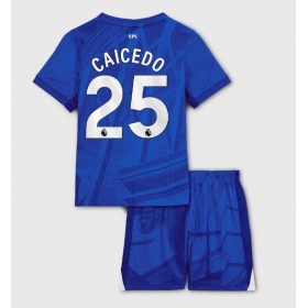 Fotballdrakt Barn Chelsea Moises Caicedo #25 Hjemmedraktsett 2025-26 Kortermet (+ Korte bukser)